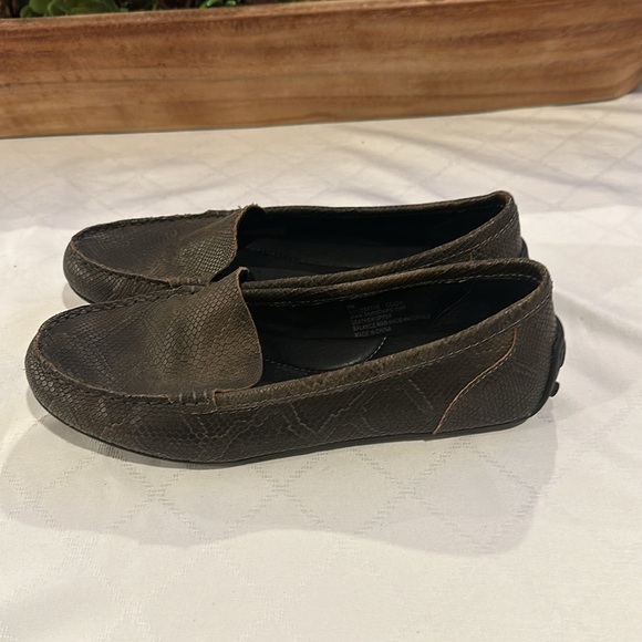 Born Amani Driver Loafer Snake Embossed Leather Moccasin womens size 7 EUC - Picture 3 of 7